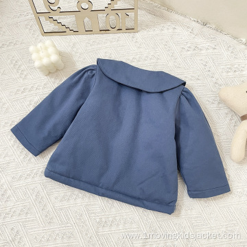 Baby Winter Clothing Embroidered Doll Collar Cardigan